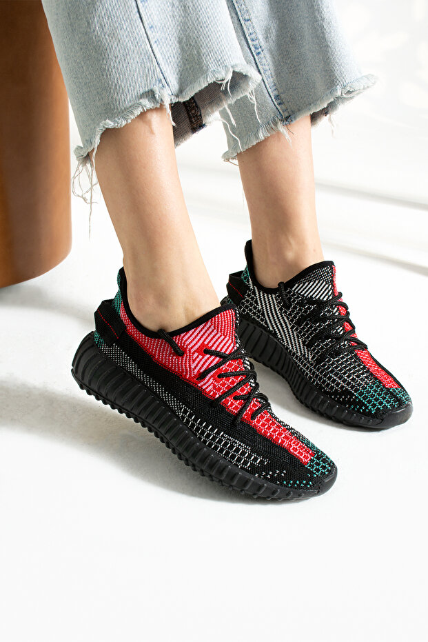Unisex Red Black Sneakers