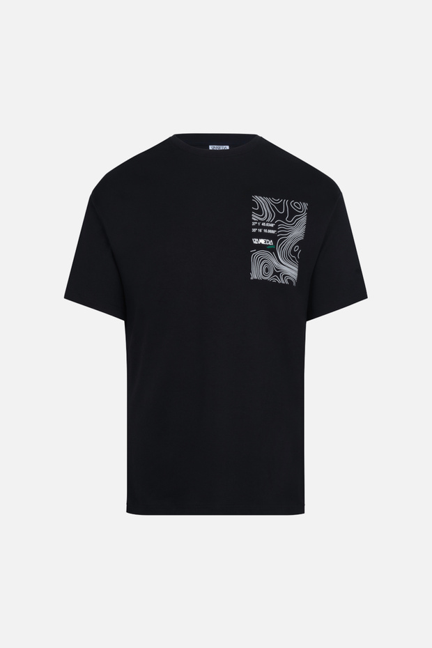 OVERSIZED FIT COORDINATE ERKEK TSHIRT LACIVERT - 1