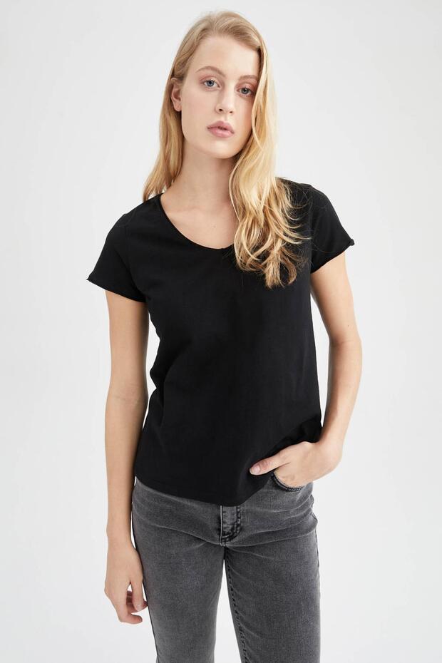 100% Cotton Basic Plain T-Shirt (25 Sm) - 1
