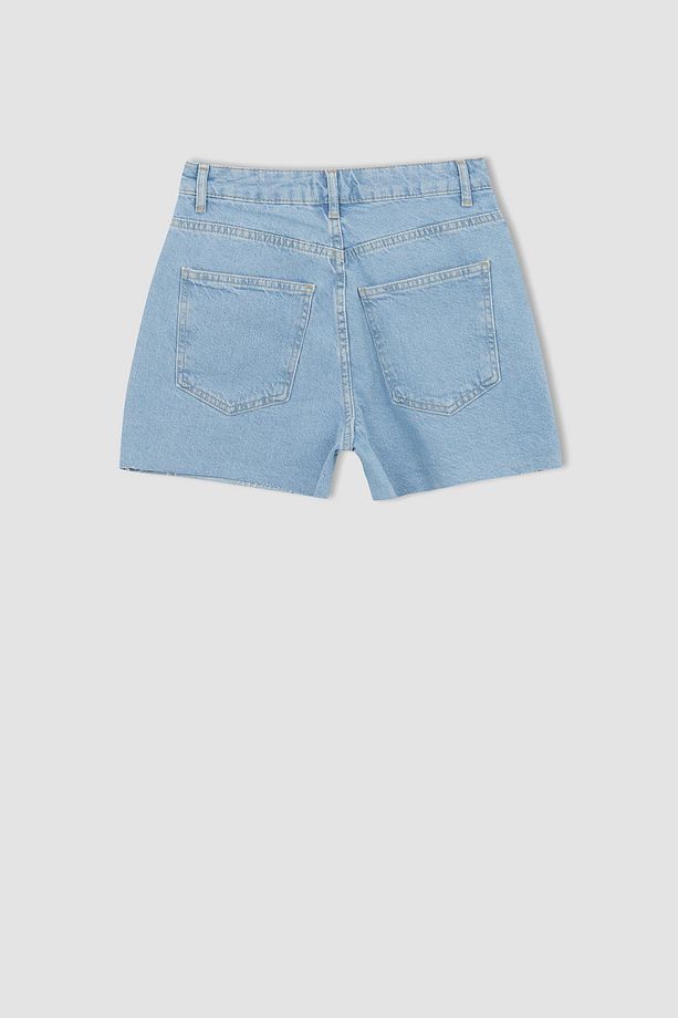 Mom Fit Yüksek Bel Jean %100 Pamuk Şort Y0224az22sm - 8