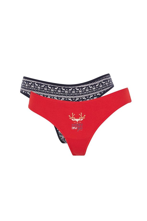 Fall In Love Yılbaşı Temalı Desenli 2'li String Külot Z0981az22wn - 1