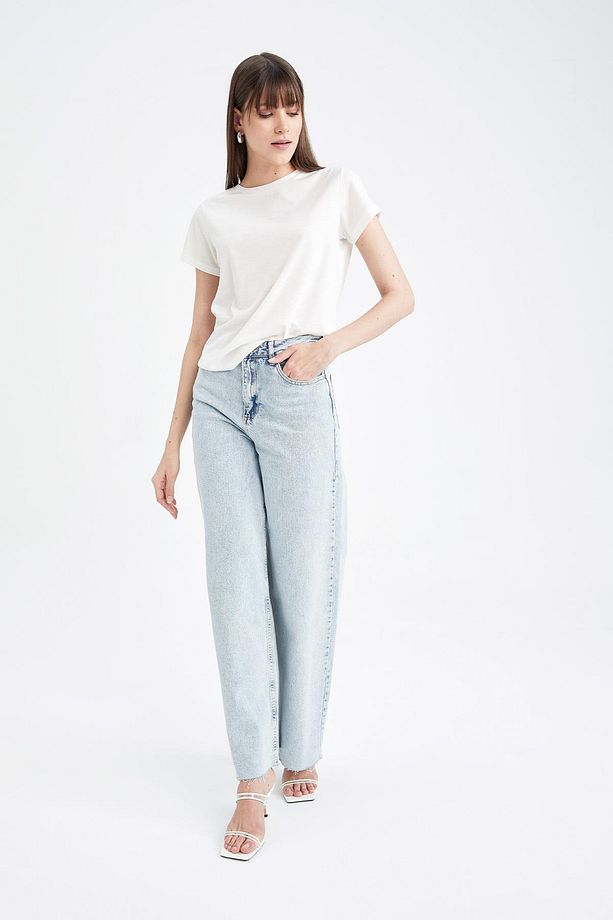 Regular Fit Bisiklet Yaka Kısa Kollu Tişört W7299az23sm - 2