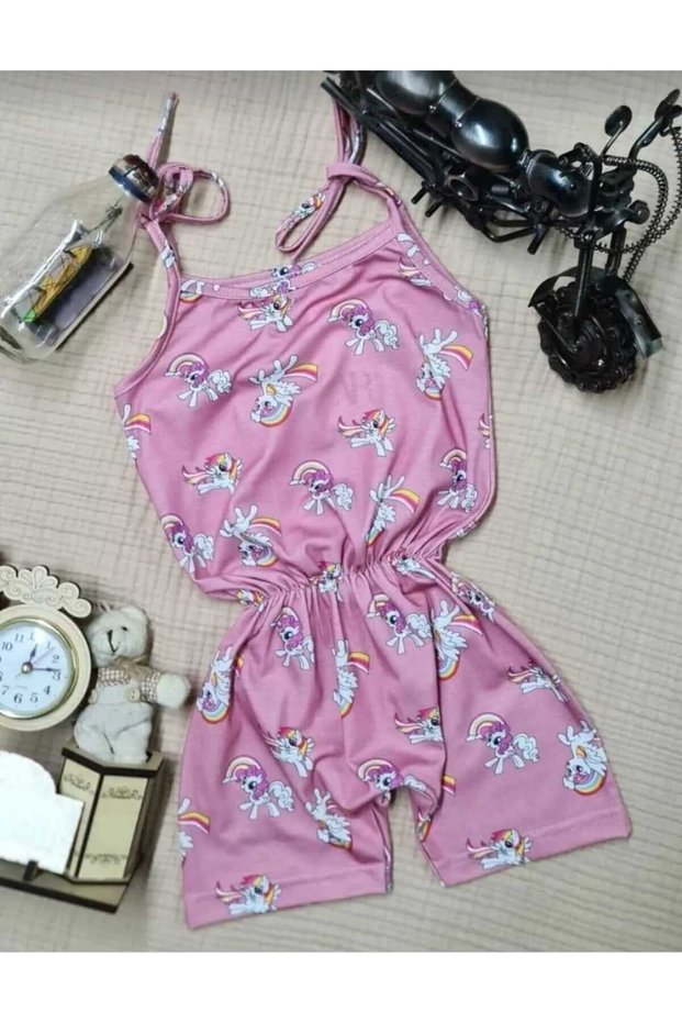 Summer Digital printed suspenders girls cocuk jumpsuit dress