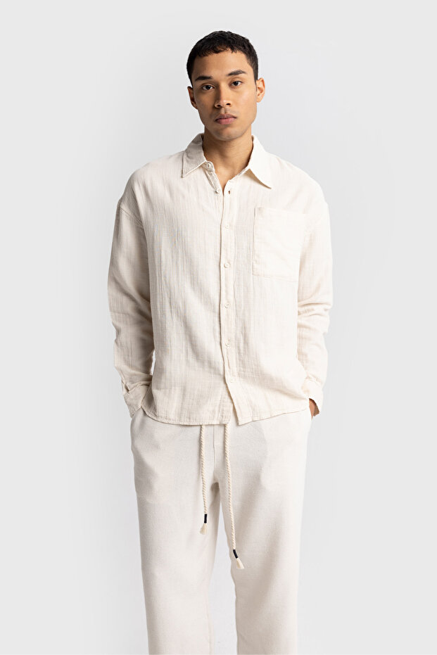 BURUŞUK GÖRÜNÜMLÜ GÖMLEK - 3