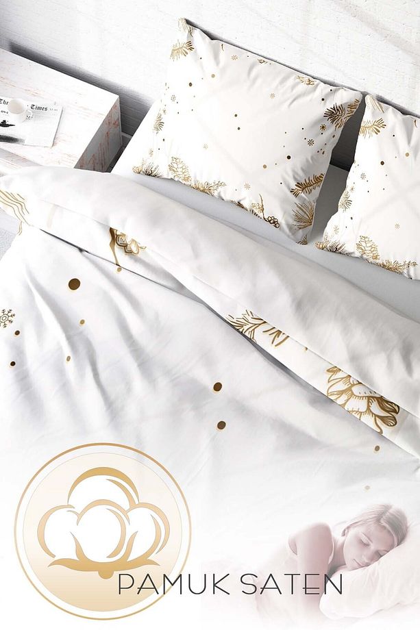 Çift Kişilik %100 Pamuk Nevresim Takımı Sık Dokuma Soft Touch - 4