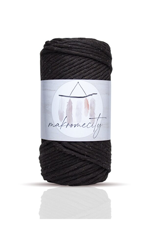 Taranan Macrame Thread 3mm Single Twist Macrame Scannable Thread Set of 4 Ecru Bitter Coffee Tile Milk Coffee - 3