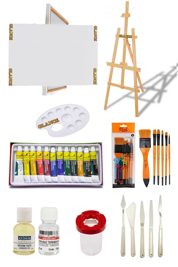 Yağlı Boya Şövale Başlangıç Seti - 1