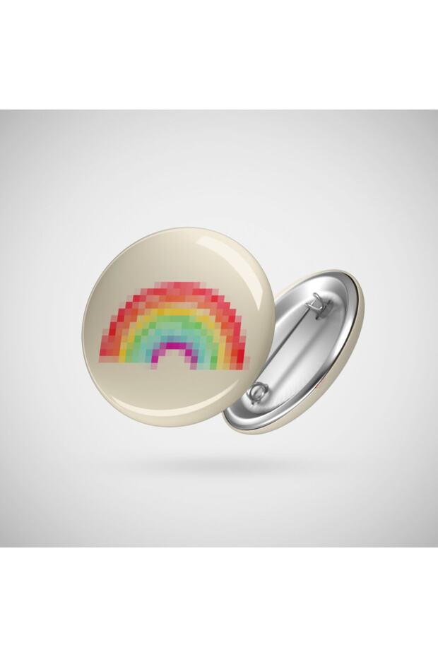 8 Bit Rainbow Rozet - 1