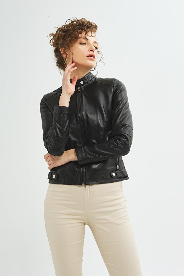 Siyah Deri Ceket - 3