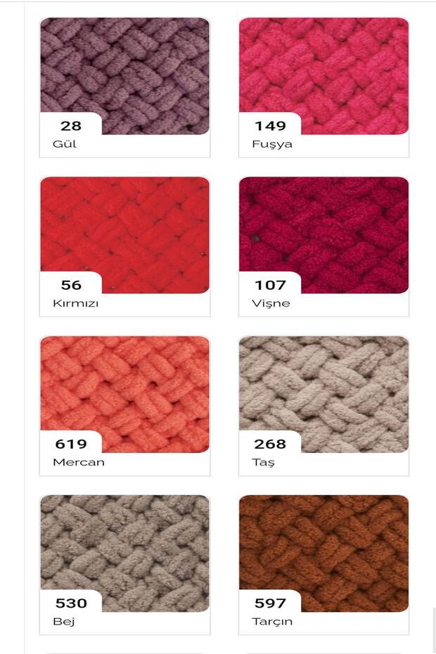 Puffy El Örgü Ipliği 5'li Paket - 100 Gr. 9 Mt 686 -parmak Örgü Ipi - 3
