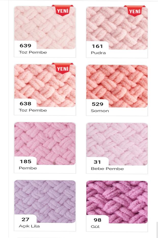 Subebek 5 Adet Puffy El Örgü Ipliği Renk:19 Açık Mint - 6