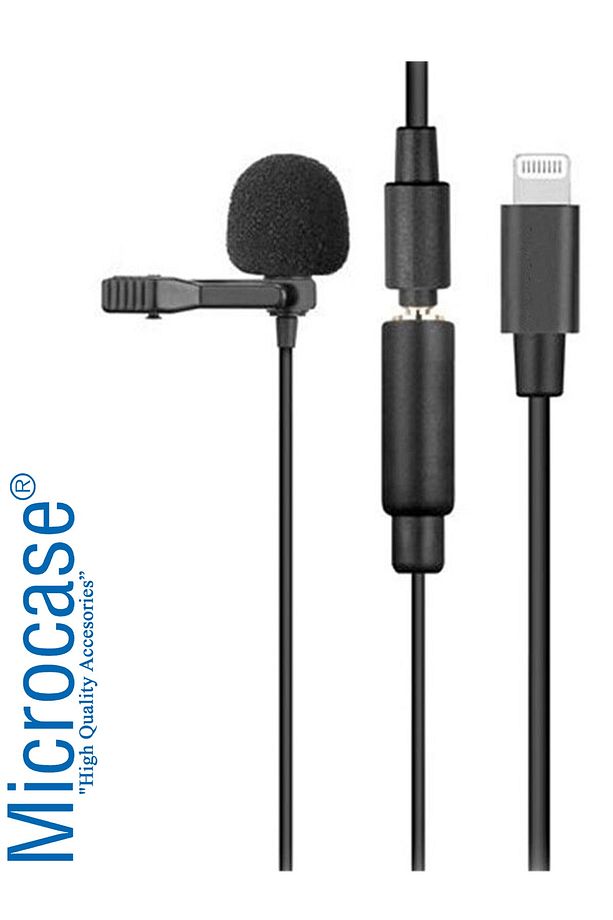 3.5 Mm Kulaklık Girişli Iphone Ipad Lightning Profesyonel Yaka Mikrofonu 1.5 Mt - Al2633 - 2