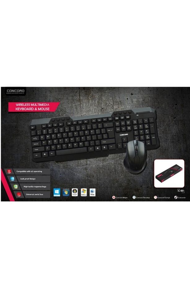 C-60 Kablosuz Multimedia Klavye & Mouse - 2