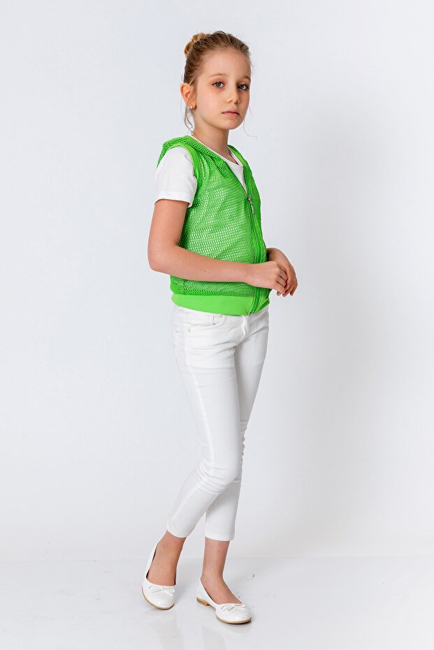 Devojčina zelena Prsluk - 1