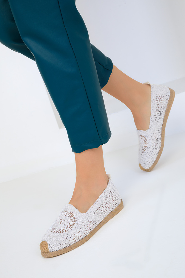 Fehér női balerinák 18893 - 2