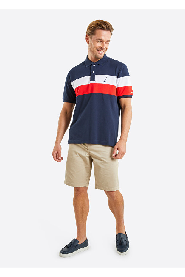 Navy Blue Men's Polo Collar T-Shirt N1M01654