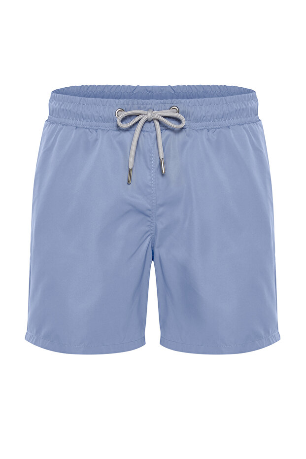 Açık Mavi Basic Standart Boy Deniz Şortu TMNSS20DS0023 - 7