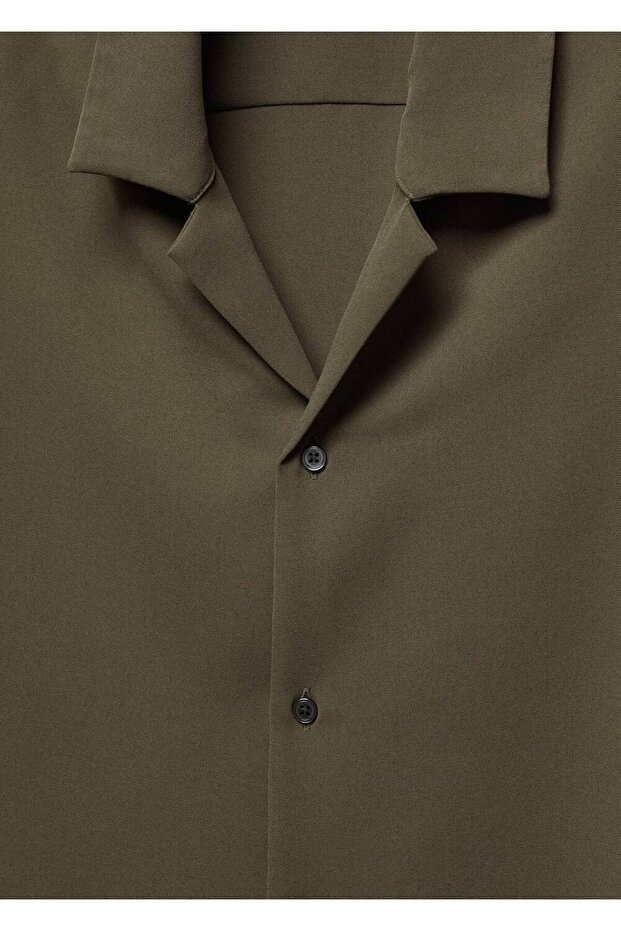 Dökümlü Bowling Yakalı Gömlek - 6