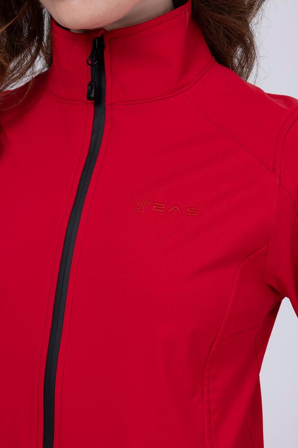 İnce Softshell Kadın Ceket Kırmızı - 4