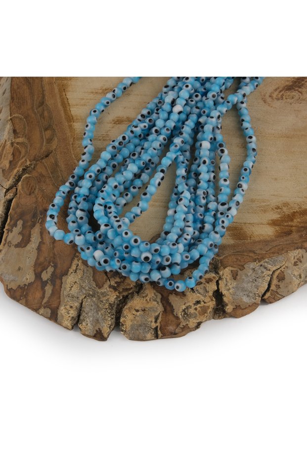 Blue Glass Evil Eye Bead 4 mm