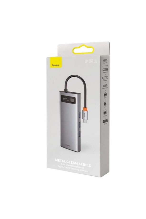 Metal Gleam Series 9in1 Type-c Hdmı Rj45 Vga Sd Pd 100w Type-c Hub Adaptör Çoklayıcı - 8