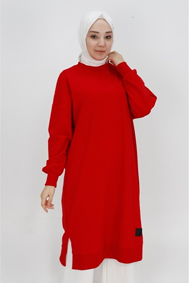 2 İp Kumaş Uzun Boy Basic Sweatshirt - 3