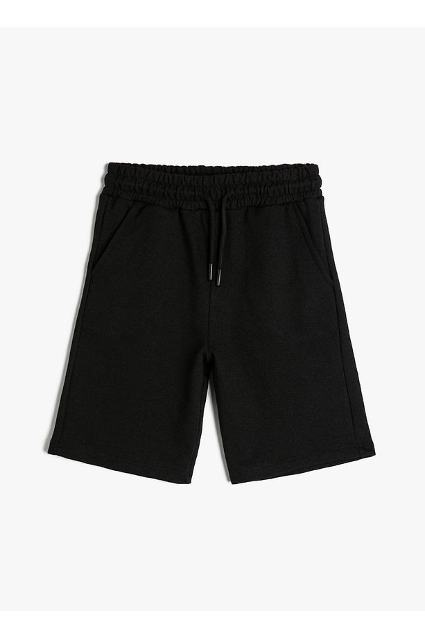 Normal Bel Regular Fit Siyah Erkek Şort 4SKB40033TK - 1