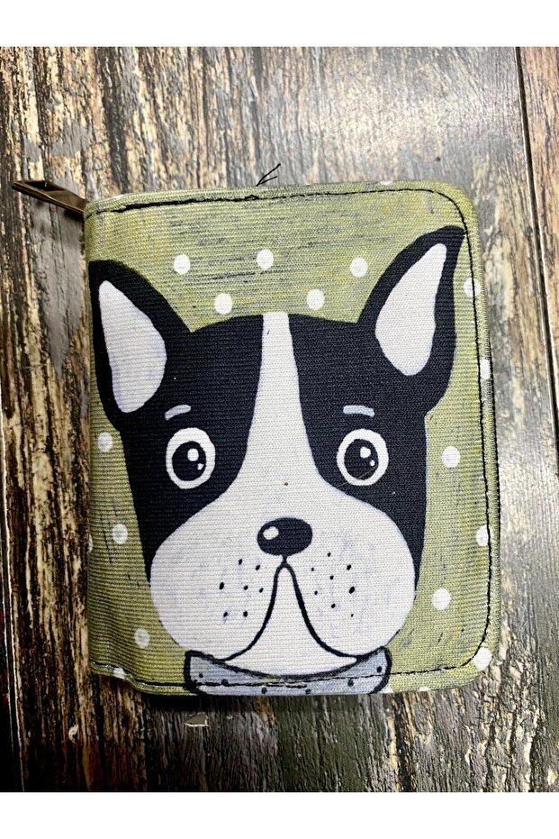 Dog Patterned Ethnic Authentic Patterned Compartmented Useful Wallet - 1
