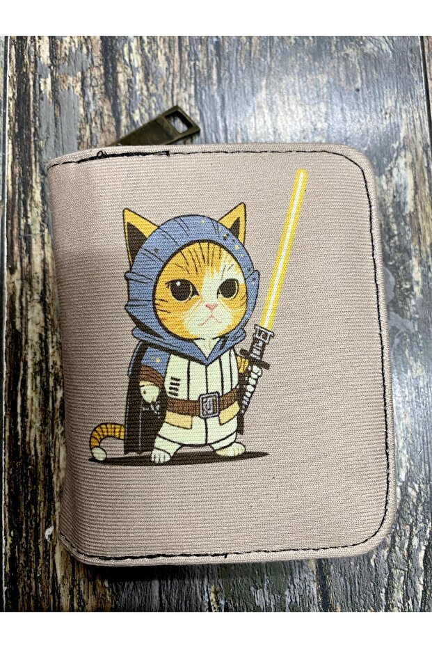 Jeday Cat Patterned Ethnic Authentic Patterned Compartmentalised Practical Wallet - 1