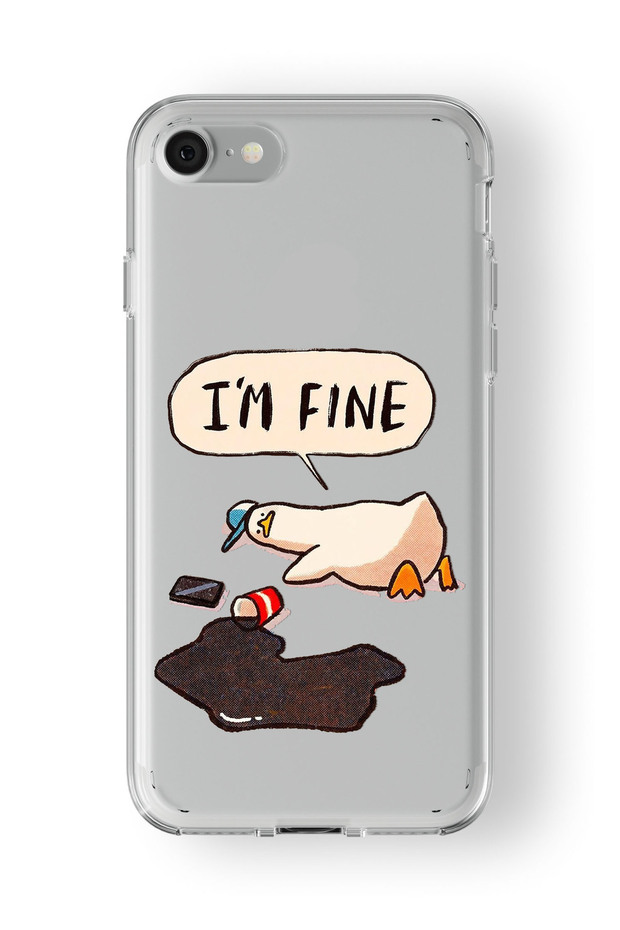 حافظة شفافة مطبوعة بتصميم Im Fine Design متوافقة مع iPhone 6 و6s