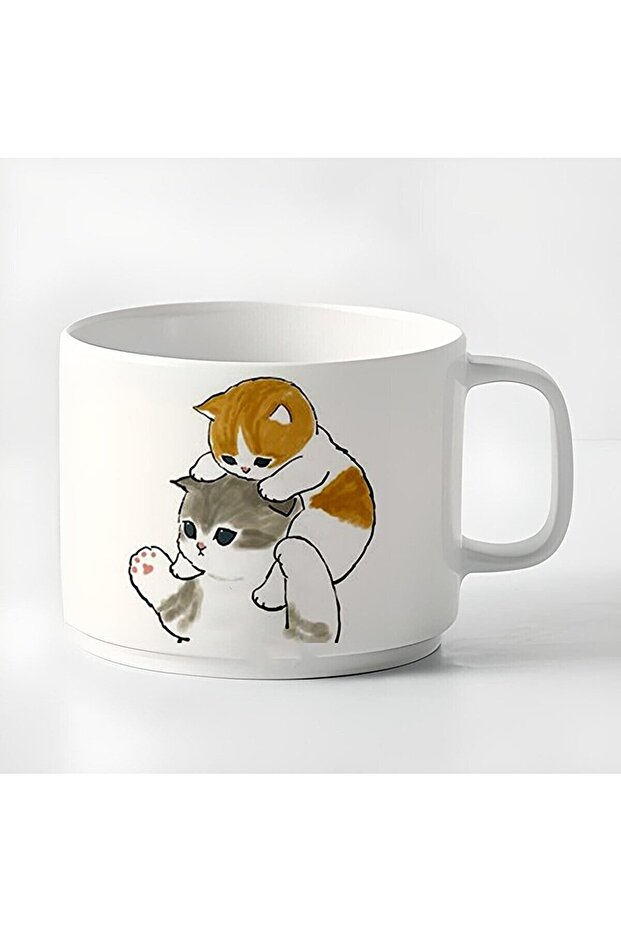 Double Turkish Coffee Cup & Espresso Friendly Naughty Kittens 180 Ml