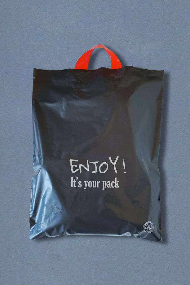 40x50 Cm Mağaza Poşeti - Hello Desenli Baskılı Kulplu Mağaza Poşeti 100 Adet - 3