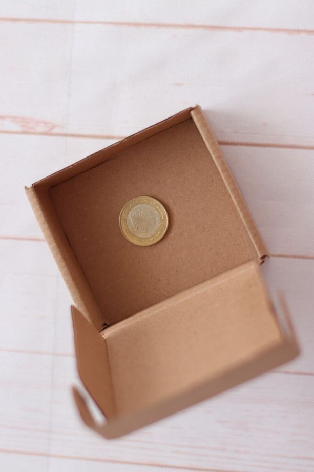 Kraft Takı, Tesbih, Anahtarlık ,vida Kutusu, 8x8x3 Cm, E Ticaret Kutusu, 10 Adet - 2