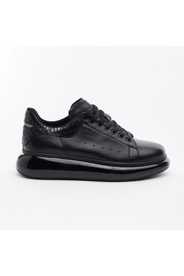Yüksek Taban Hakiki Deri Erkek Sneaker - 1