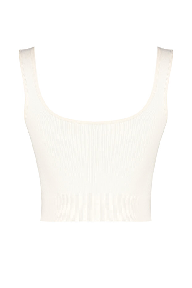 Taş Seamless/Dikişsiz Destekli/Şekillendirici Kalın Askılı Örme Spor Sütyeni TWOAW23SS00019 - 7