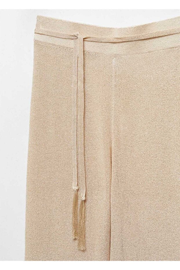 Simli Triko Kloş Pantolon - 5