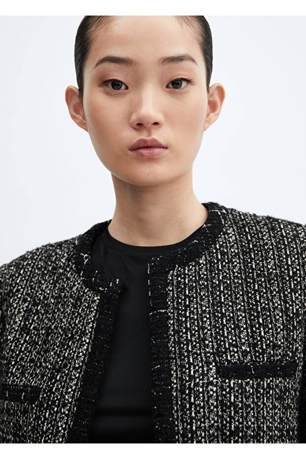 Süslemeli tüvit ceket - 5