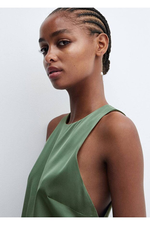 Halter yaka saten tulum - 7