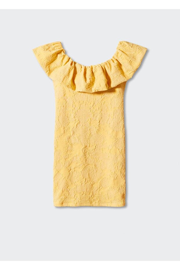 Fırfırlı Triko Elbise - 3