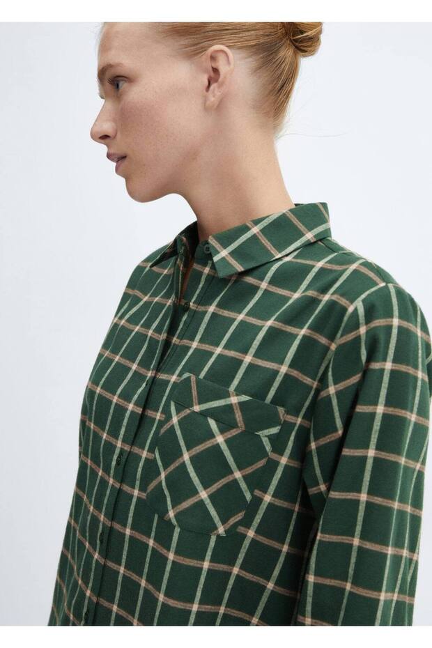 Flanel Kareli Gecelik - 6