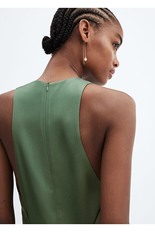 Halter yaka saten tulum - 6