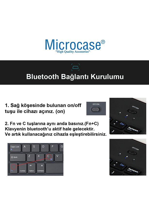 Tablet ve Telefonlar için Türkçe Q Bluetooth Touchpad Klavye ve Mouse Set - AL3560 - 4