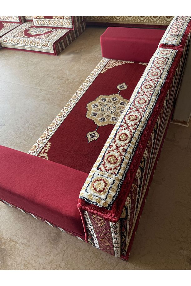150cm Tek Yer Minderi - Selçuklu - Satışa Hazır Ürün (2Kolçak) - 9