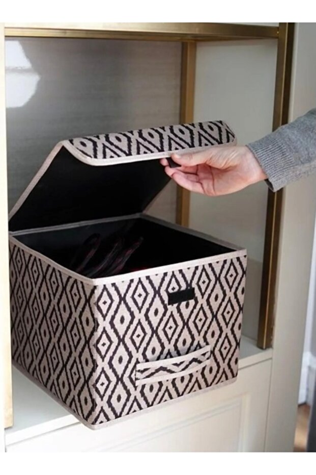 2 Pieces Bohe Multi-Purpose Box with Lid Mini Shelf Organizer - 5