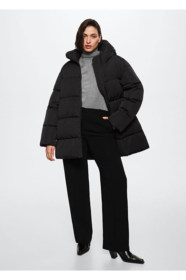 Kapüşonlu Kapitone Anorak - 6