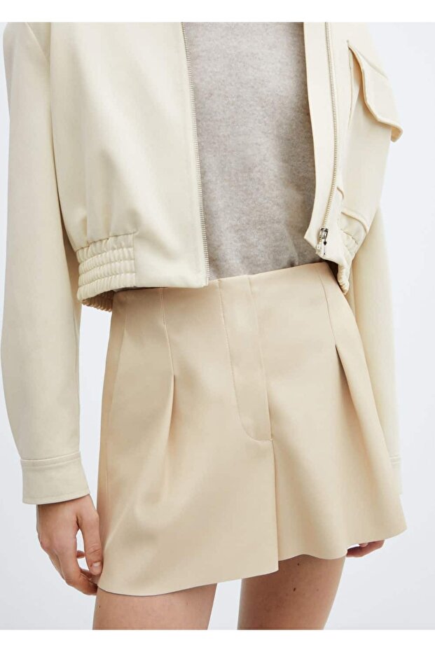 Kopçalı, orta belli şort - 7