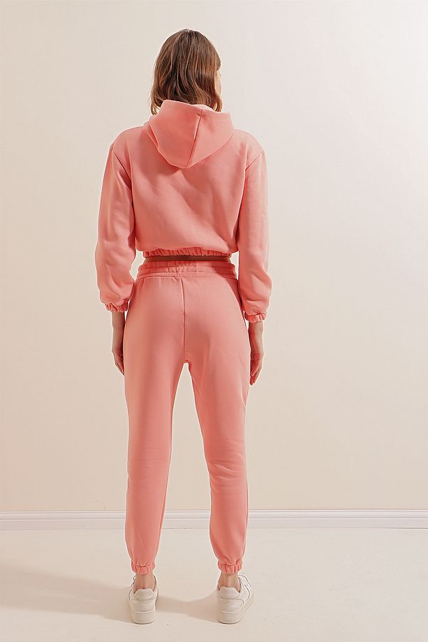 55397 Baskılı Eşofman Takımı - Pembe - 6