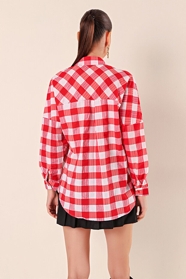 3900 Oversize Long Basic ing - piros - 6