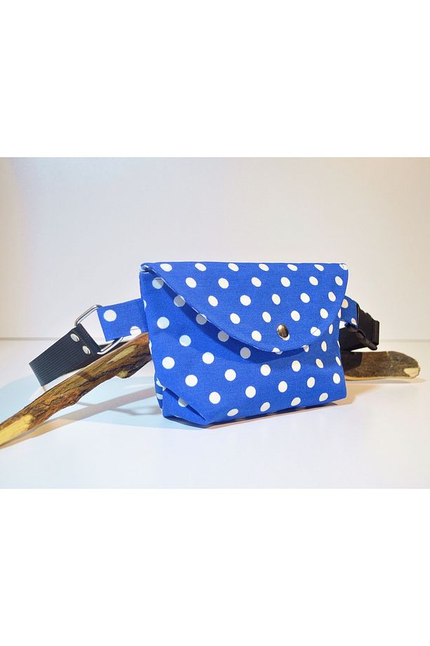 Beyaz Puantiyeli Küçük Mini Bag Bel Çantası - 4