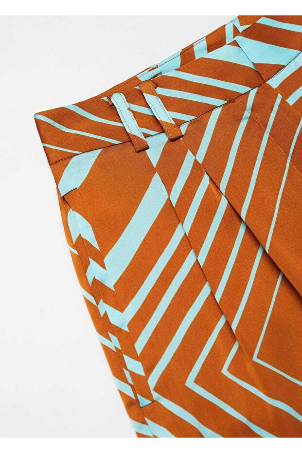 Patterned satin pants - 6